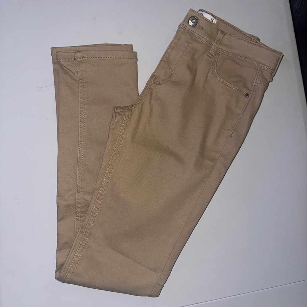 Jordache Skinny Pants Girls Size 14 Khaki Tan Stretch Twill 5-Pocket Casual Slim - Picture 6 of 11